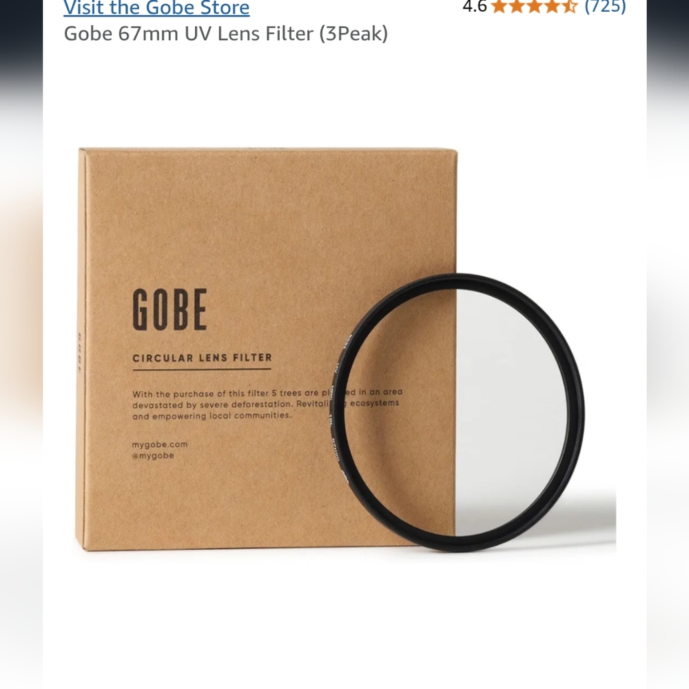 Gobe 67mm UV Lens Filter (3Peak)